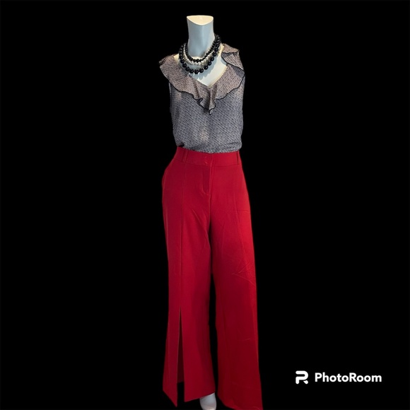 Cabi Stellar 3983 Star Stars Print V-neck Ruffle Tank Top Blouse Size Medium - Picture 2 of 9